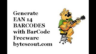 Bytescout BarCode Generator Freeware to make EAN 14 barcode [upl. by Anikat585]