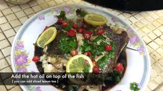 Simple Chinese Steam Fish Recipe [upl. by Elleinaj425]