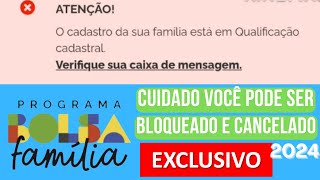 O CADASTRO DA SUA FAMÍLIA ESTÁ EM QUALIFICAÇÃO CADASTRAL  ENTENDA PARA NÃO PERDER O BOLSA FAMÍLIA [upl. by Aciretnahs]