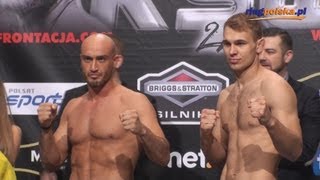 KSW 22 Ważenie przed walką Piotr Strus  Aziz Karaoglu [upl. by Macy]