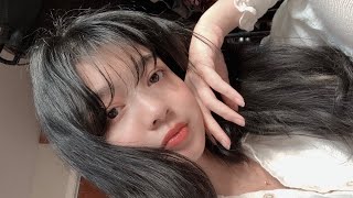 How I Style my See Through Wispy Bangs w No Heat 🌿 tips for cute bangs [upl. by Lorrie]