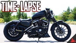 Custom HarleyDavidson Iron 883 TIME LAPSE ⏰ [upl. by Rubliw851]