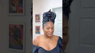 Wrap style over Locs wrapstyle wraplife locstyles locjourney hairwrap [upl. by Jegger]