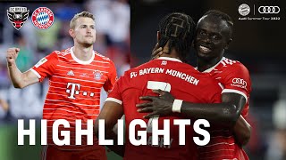 Mané amp de Ligt score on debut  Highlights Washington DC United vs FC Bayern 26  Friendly match [upl. by Robet496]