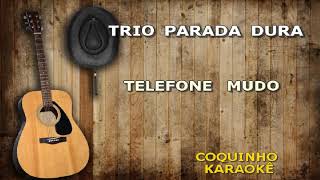 TELEFONE MUDO KARAOKÊ  TRIO PARADA DURA TOM BAIXO [upl. by Yecies454]