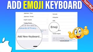 How To Add Emoji Keyboard On iPhone  Full Guide [upl. by Larual489]