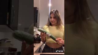 Shorts Cucumber Challenge Tiktok Hot [upl. by Yelime]