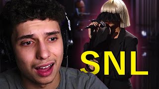 Sia  Chandelier Live on SNL REACTION [upl. by Lladnor]