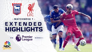 Ipswich Town v Liverpool  PREMIER LEAGUE HIGHLIGHTS  8172024  NBC Sports [upl. by Iolenta]