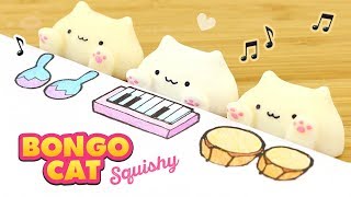 DIY BONGO CAT SQUISHY How to Make Hitohada Gel Squishies [upl. by Bride]