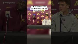 5th Year Senior vs True Freshman 🤣 via gophersports [upl. by Mahan]