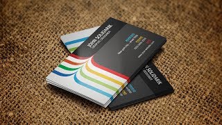 Modern Business Card  Photoshop Tutorial [upl. by Ahsieyk]