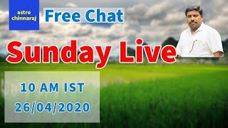 Sunday Live by Dindigul PChinnaraj Astrologer INDIA [upl. by Jehius]