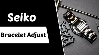 How to Adjust a Watch Bracelet  Seiko Pin amp Collar [upl. by Aicinod]