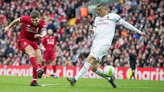 Liverpool Legends 32 AC Milan  Fowler flick Pirlo freekick and a Steven Gerrard winner [upl. by Aikkin95]