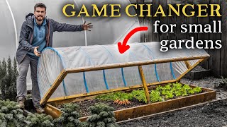 How to Build a STRONG Hinged Hoop House for Raised Beds [upl. by Moazami]