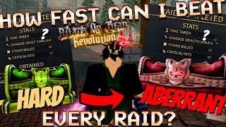 FAST RAIDS How FAST can I manage to BEAT every RAID in Attack on Titan Revolution [upl. by Fredrika]