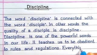 Discipline Essay In English  Essay On Discipline In English  Short Essay On Discipline [upl. by Wiltz]