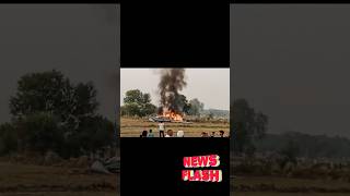 IAF Mig29 fighter crashes flight againflightcrashes airaccident trending breakingnews [upl. by Mun]