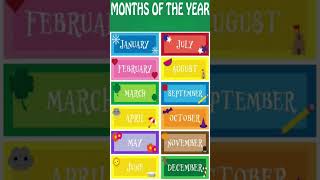 Months of the Year song for kids kindergarten preschool [upl. by Mosi857]