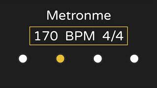 170 Bpm Metronome with Accent   44 Time [upl. by Vokaay387]