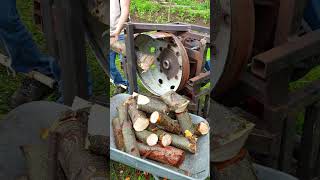 😲Dangerous Homemade Firewood Processor  Amazing Woodworking Machines Shorts Cutting [upl. by Greenland]