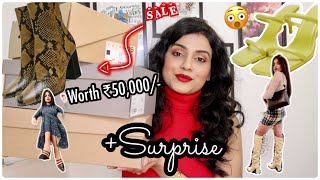 FOOTWEAR HAUL 2022  Heels Haul India  Sale Upto 80 Off  Zara Boots Charles amp KeithSteve Madden [upl. by Atinas]