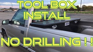 HOW TO INSTALL A TRUCK TOOLBOX WITHOUT DRILLING [upl. by Hgielac]