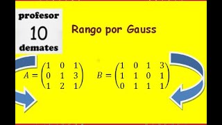 Rango de matrices por Gauss 1 [upl. by Conlen]