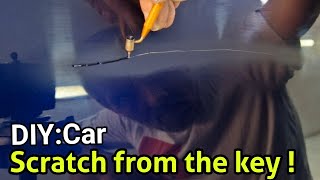 How to Repair DEEP SCRATCH in Car Paint [upl. by Elyac]