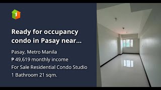 Ready for occupancy condo in Pasay near Adventist [upl. by Breech282]