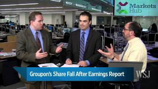 Groupons Share Fall After Earnings Report [upl. by Elbertine718]