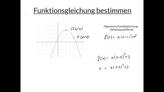 Funktionsgleichung einer Parabel bestimmen [upl. by Yamauchi]