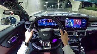 2024 Ford Mustang GT Performance Package 10Speed Automatic POV Night Drive [upl. by Atsahs]