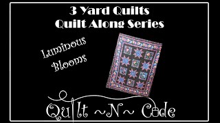 Luminous Blooms 3 yard quilt along [upl. by Ardnek]