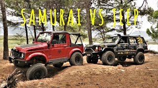 SUZUKI SAMURAI amp JIMNY VS JEEP XJ  GEARUP [upl. by Hakym538]