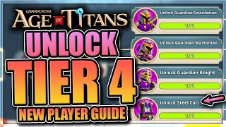 Unlocking T4 troops stepbystep guide Grand Cross Age of Titans [upl. by Sokim]