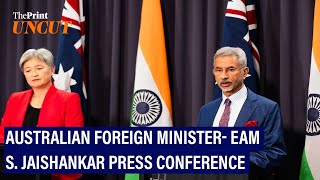 S Jaishankars attack at Canada during press conference with Australian Foreign Minister Full [upl. by Llehsem]