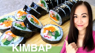 REZEPT Kimbap  Gimbap mit Rindfleisch  koreanisches Sushi selber machen [upl. by Lisabet]