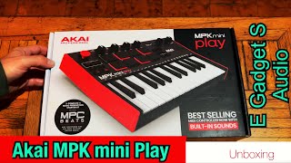 Akai MPK mini Play Midi controller with keyboard and builtin sounds Unboxing [upl. by Seligmann]