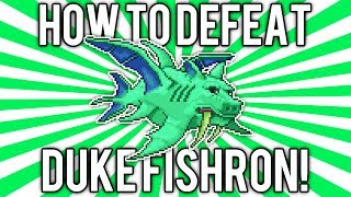 Terraria 124 How to Defeat Duke Fishron EASY SOLO GUIDE  TUTORIAL demizegg [upl. by Grassi]