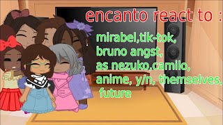 encanto react to  mirabel tiktok bruno angst as nezuko camilo anime yn themselves future [upl. by Luba8]