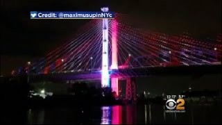 Kosciuszko Bridge Lit In Honor Of Fallen Soldiers [upl. by Auos950]