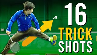 16 Badminton Trickshots You NEED TO KNOW [upl. by Etnoled]