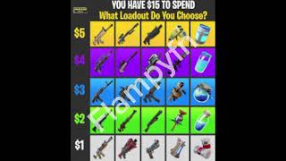 YOU HAVE 15 DOLLARS TO SPEND fortnite secound Fortnite related video [upl. by Mathilda]