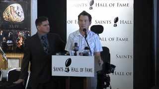 Steve Gleason Talks at the Saints Hall of Fame [upl. by Onitnerolf]