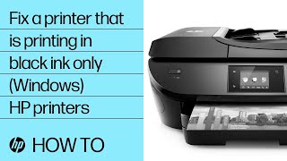 How to fix an HP printer that is printing in black ink only Windows  HP printers  HP Support [upl. by Diley]