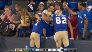 Chris Strevelers First Career CFL TD  16 Yards to Weston Dressler [upl. by Keyte401]