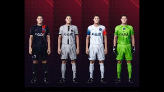 Paris Saint Germain PSG KIT PACK 20232024 FOR PES 2021SIDER amp CPK [upl. by Inglis]