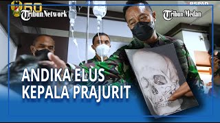 KSAD Jenderal TNI Andika Perkasa Elus Kepala Prajurit Korban Penyerangan di Papua Barat [upl. by Nyrrad]